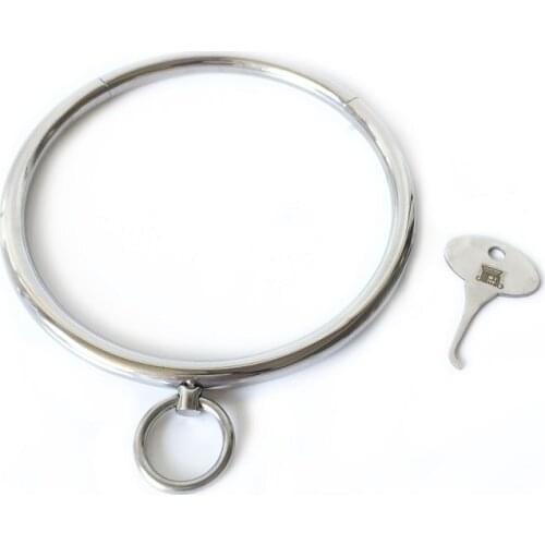 New key stainless steel metal bdsm bondage collar slave restraint SM erotic couples adult game Sex toys for man woman