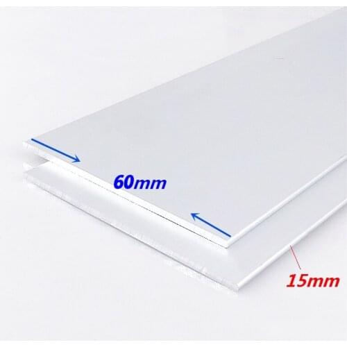1PC/LOT 6063-T5 Aluminium Alloy Plate Thickness15mm*Width60mm Article Aluminum Oxidation Length 100/150/200/250/300MM