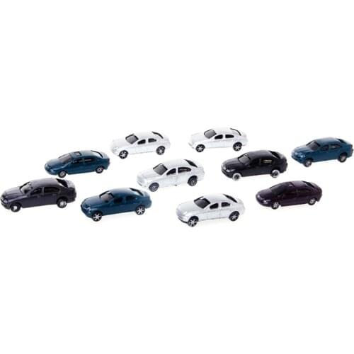 Drop Ship 10PCS Baby Educational Toys 1:100 Painted Model Cars Building Layout HO Scale Model Kids Building Toy Vehicle