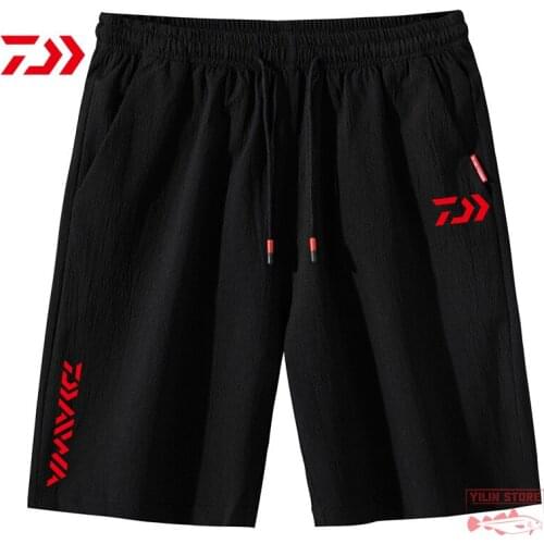 Daiwa Fishing Shorts Men Outdoor Sport Shorts Drawstring Pocket Summer Thin Breathable Beach Trousers Daiwa Fishing Clothing