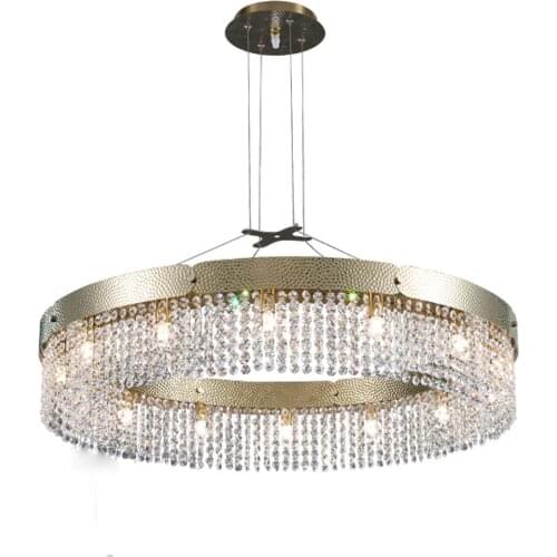 Modern Crystal Light Chandelier Stainless Steel Lamp For Living Room Lustre Cristal Dining Fixtures