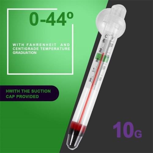 Glass Meter Aquarium Fish Tank Water Temperature Thermometer With Suction Cup Digital Household Accurate 0-44 Degrees Ce