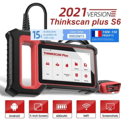 Thinkcar Thinkscan Plus S6 OBD2 Automotive Tools 4 System Car Diagnostic Tools Oil SAS EPB Throttle TPMS Reset OBD2 Scanner