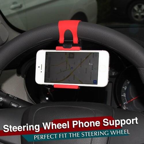 Universal Car Steering Wheel Clip Mount Holder for Fiat 500 Opel Insignia Suzuki Swift Sx4 Hyundai Ix35 Creta Ix25 Nissan