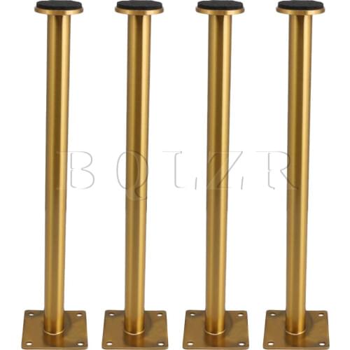 BQLZR 4 x Stainless Steel Golden Furniture Legs 60x300mm for Cabinet Table Bed