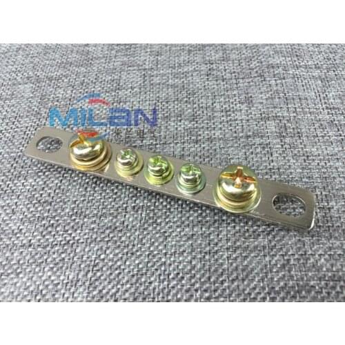 1pcs 5 hole 1.5*14 zero row terminal copper bar power distribution box terminal zero line terminal