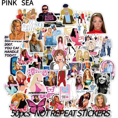 10/30/50Pcs/set Cartoon Britney Spears American Singer Graffiti Mix Stickers For Kids Diy Luggage Case Laptop Decal Skateboard