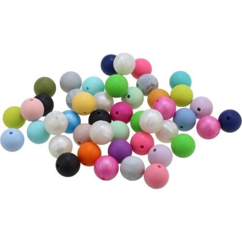 100pcs 10mm/15mm Silicone Teething Beads BPA Free 12mm Silicone Beads Round Wholesale Silicone Beads Baby