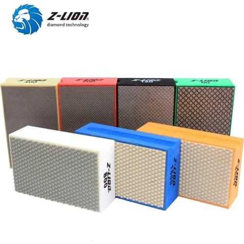 Z-LION Diamond Hand Polishing Pads 7 Pcs/Set Hand Sanding Pads For Stone Glass Artificial Stone Kitchen Cleaning Abrasive Tool