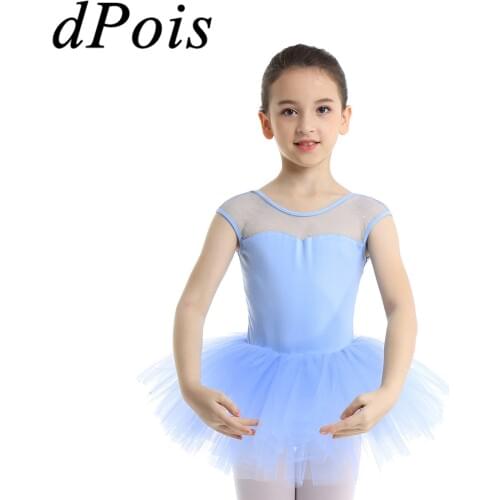 Ballet Tutu Dance Dress For Kids Girls Gymnastics Leotard Skirt Bodysuit Ballerina Costume Modern Lyrical Praise Dancing Skirt