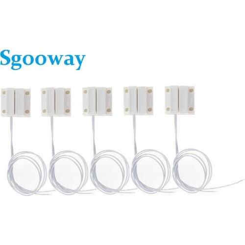 Free shipping Sgooway home alarm system magnetic wired Door Sensor