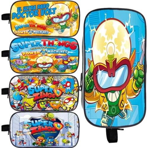 Super Things Pencil Case Kids Super Things Pencil Bag Student Bookbag boys girls Large Capacity Pencil Case Beautiful Makeup Bag