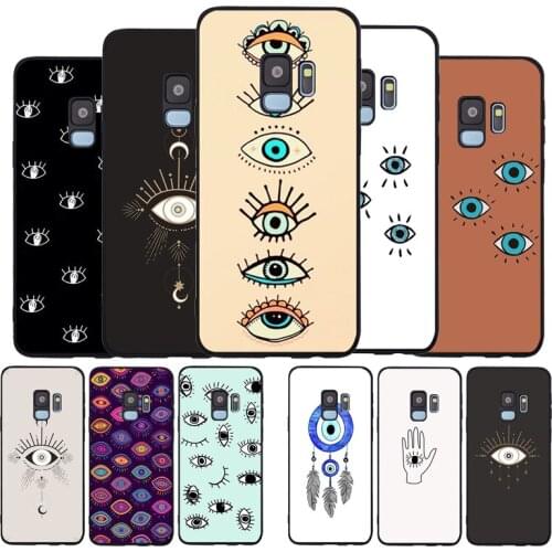 Evil Eye Illustrations Soft phone Case For Samsung S20 S10 S9 S8 S7 edge Plus Lite For Note 8 9 10 A6 A7 A8 A9 Cover