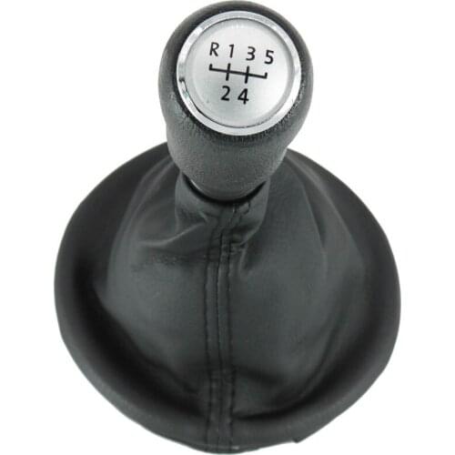 For VW Transporter Multivan Caravelle T5 T6 2003 2004 2005 2006 2007 2008 2009 2010 New 5 Speed Gear Shift Knob With Leather Bo