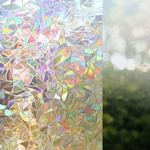 Home decoration accessories Static 3D wall sticker Irregular Grain Refraction Decorative Home Window Glass Film Stickers Wall