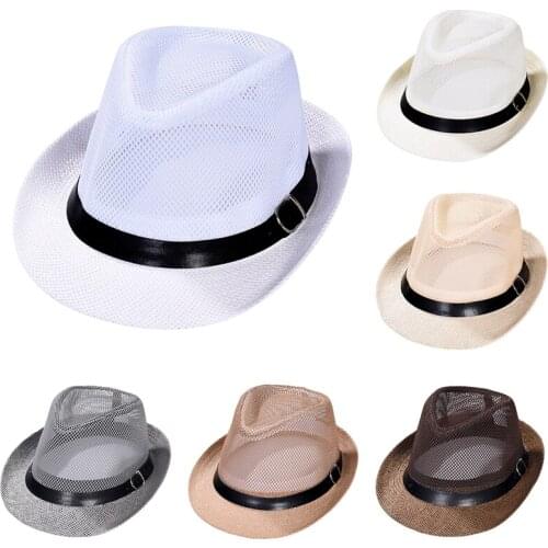 Imixlot New Retro Hollow Out Sun Hat Women Men England Style Summer Beach Straw Jazz Cap Classic Casual Cowboy Hats