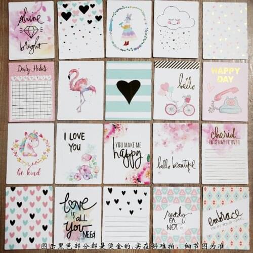 KSCRAFT 20Pcs Acid Free Colorful Paper Pocket Cards for Scrapbooking DIY Projects/Photo Album/Card Making Crafts