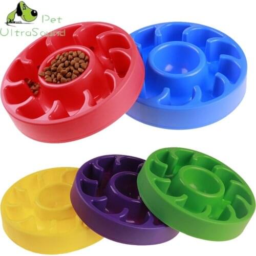 ULTRASOUND PET Slow Feed Dog Bowls Chocking Pet Feeder Fun Interactive Stop Bloat Feeding Watering Bowls Dogs Cats Puzzle Bowl