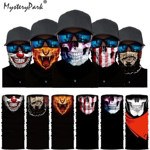 MysteryPark Sport Seamless Bandanas Neck Warmer Buffe Face Shield Motorcycle Cycling Balaclava Headband Hiking Fishing Scarf