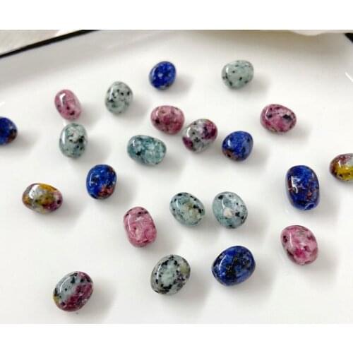 New style 50pcs/lot color print geometry irregular shape stone beads diy jewelry earring/bracelet/necklace accessory