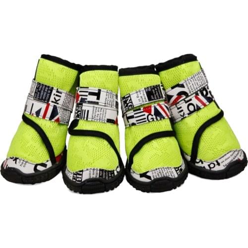 Breathable Mesh Surface Dog Shoes Non Slip Rib Sole Pet Climbing Shoes For Small Medium Big Dogs Velcro Strap Walking Dogs Boots