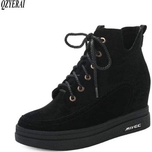 QZYERAI Designer Brand Luxury Women Shoes 2020 Motorcycle Boots Genuine Leather Ladies Platform Boots Gothic Winter Boots Women