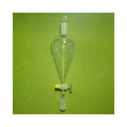 24/40,500ML,Pyriform Separatory Funnel,Glass Stopcock with Screw,Pear Shape