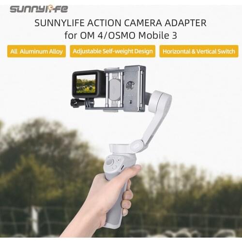 Aluminum Alloy Handheld Gimbal Adapter Action Camera Accessories Adapter Switch Mount Plate Stabilizer For Gopro 9 DJI OM 4/ 3