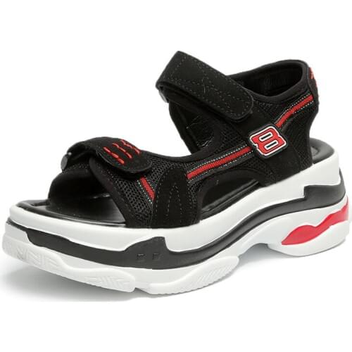 Fashion Women Sandals for 2019 Breathable Comfort Shopping Ladies Walking Shoes Summer Platform Black Sandal Shoes