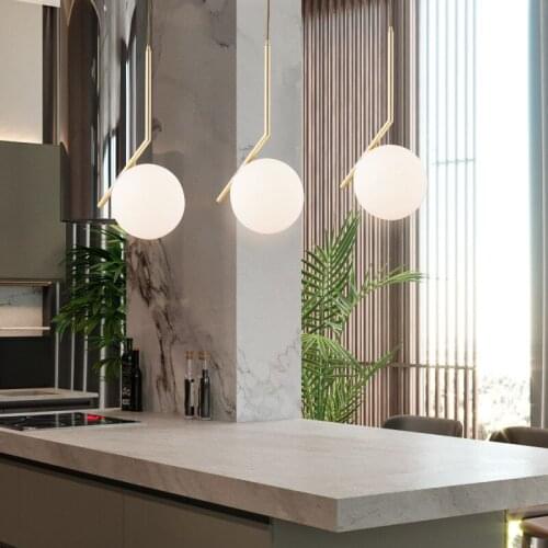 Modern glass ball lighting dining room led light design lamp lamparas de techo luzes de teto ventilador de techo