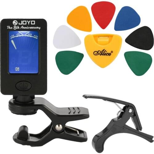 Guitar Tool Kit Tuner Capo Plectrum Holder 7 Picks Guitar Accessories guitar Tunner guitar accessories guitar tool kit