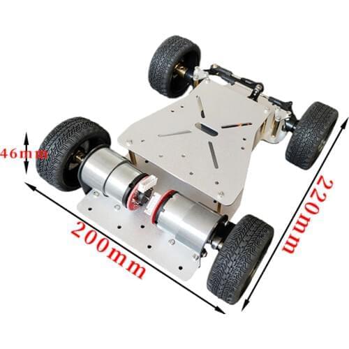 DIY Smart Car For Arduino Robot Education Smart Car Encoder Chassis Front wheel- Steering Gear Steering Dual Motor Drive