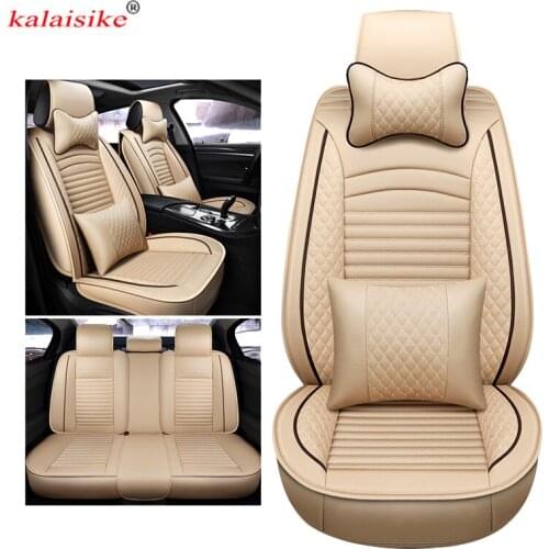 Kalaisike leather universal auto seat covers for Subaru all model Legacy impreza XV forester Outback car styling accessories