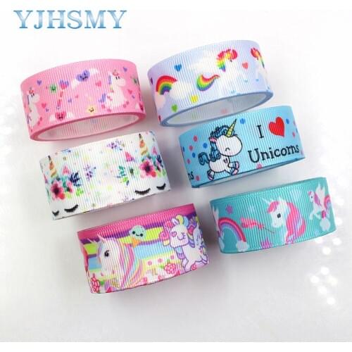 YJHSMY D-18119-180,10 yards, 25 mm Cartoon Printed grosgrain ribbons,DIY handmade Hair accessories Material wedding gift wrap