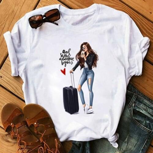 Summer Women T-shirt 2021 Fashion Thin Section T Shirt Harajuku Printed Tshirt Leisure Streetwear Female Clothing