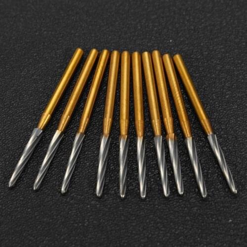 10pcs 21/25/28mm Dental Carbide Bur Surgical Endodontic Tungsten Bone Cutters Drill Bit FG 1.6mm Endo-Z High Speed Dental Tools