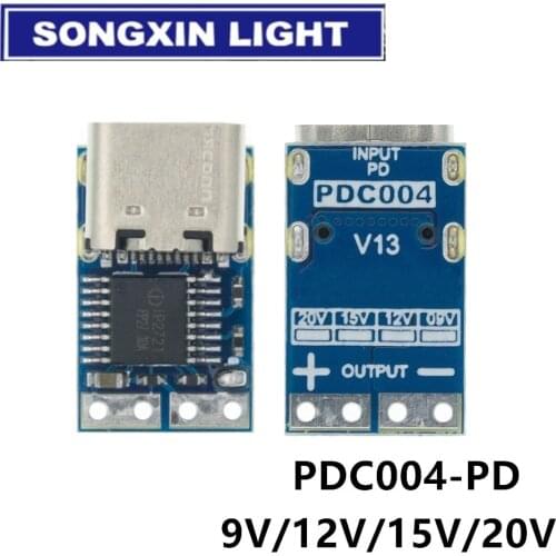 10PCS Type-C PD decoy module PDC004-PD PD decoy module Ip2721 PD23.0 to DC DC trigger extension cable QC4 charger 9V 12V 15V 20V