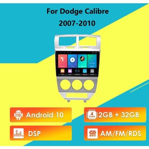 2.5D 10.1" AM/FM RDS DSP Car Multimedia Video Player BT GPS Navigation Head Unit For Dodge Caliber Android 10 2007-2010 Stereo