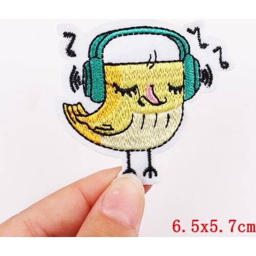 2 Pcs Cartoon Animal Patch Embroidered Patches On Clothes Rainbow Applique On Clothes Patches For Kids Clothing Stickers Badges