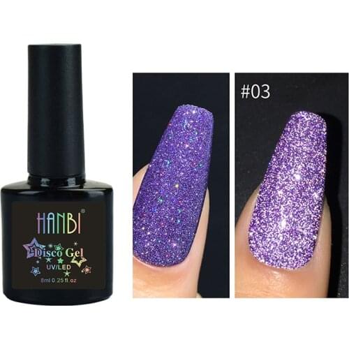 3 Colors/Set Glitter Gel Nail Polish Broken Diamonds Reflective Bungee Semi Permanent Hybrid Varnishes Nail Art Glue Manicure