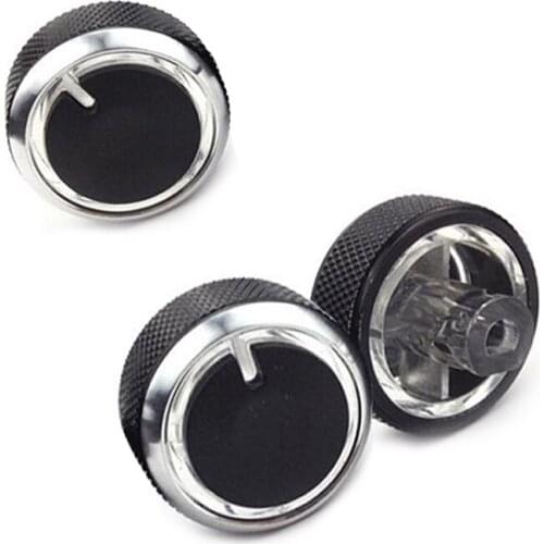 3X Aluminum Alloy Car AC Knob Air Conditioning Heat Control Switch Knob Button Fit For Chevrolet Spark/Chery QQ3 QQ6