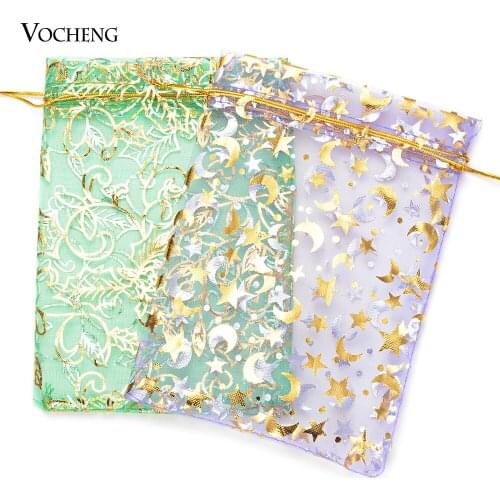 50pcs/lot High Quality Gilding Fabric Packing Bag Pouches 6 colors 4 Sizes for Jewelry Gift NN-665