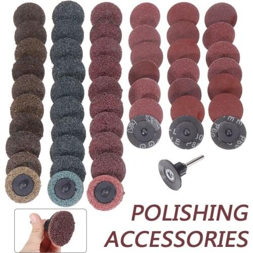 52Pcs Sanding Discs Set 2" Roloc Sanding Discs Fine Medium Coarse Assorted Disc Quick Change Disc Roll Lock Surface Polishing