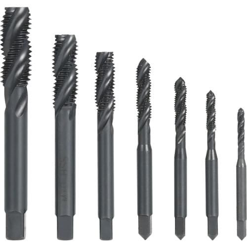 7pcs Nitriding Spiral Hand Thread Tap Metric Hand Screw M3 M4 M5 M6 M8 M10 M12