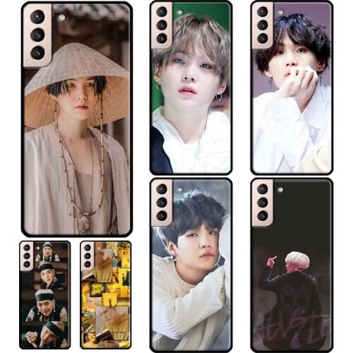 Suga Min Yoongi Kpop Case For Samsung Galaxy S20 FE S9 S8 S10 S20 Plus Note 10 Note 20 S21 Ultra Phone Cover