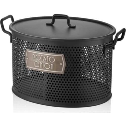Black 2 Compartments Potato Onion Bucket 30cm