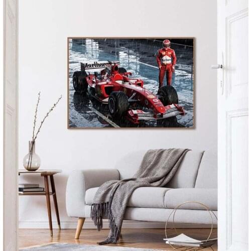 Ferrari F2004 Car F1 Racing Sports Canvas Painting Poster Print Mural Wall Popular Living Room Bedroom Home Decor Frameless