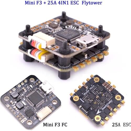 Flytower Mini F3 / F4 Mini Flight Controller Board Built-in OSD 15A / 25A 4IN1 ESC For FPV Mini Racing Drone RC Multicopter