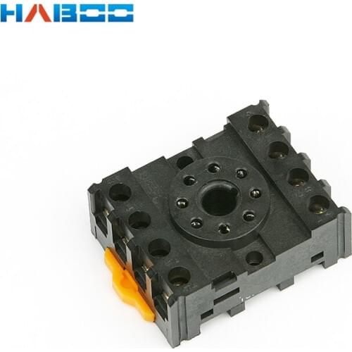 HABOO Relay socket (PF083A-E) electrical switch socket pcb type 8 pin relay socket 10pcs/lot high quanlity