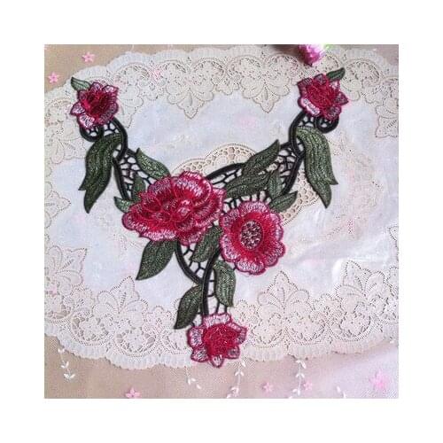 Lace collar Embroidered Collar Lace Neckline Collar Applique Patch Scrapbooking Embossed Decorated Sewing Collar Patches